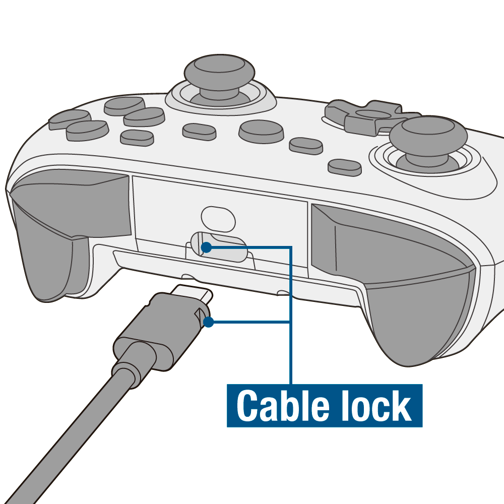 ゲーミングコントローラーPRO(PC/Switch用) コントローラー ケーブルロック機構