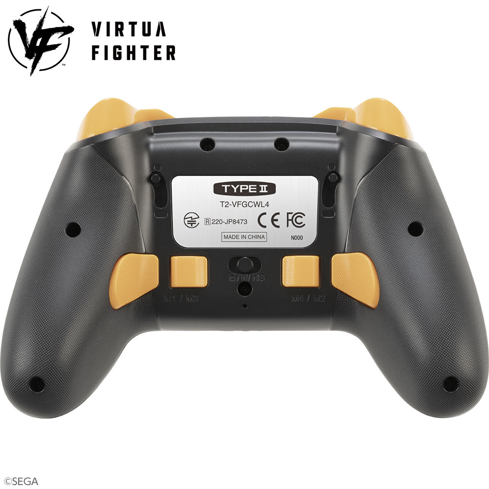 バーチャファイター ゲーミングコントローラーPRO-4(PC用) 背面に4つの拡張ボタンとトリガー深度変更スイッチを搭載
