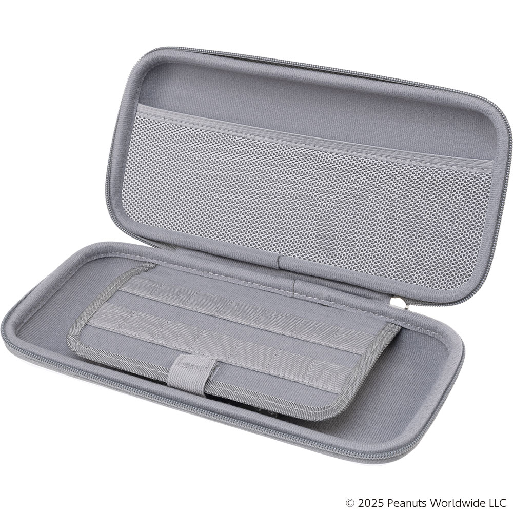 スヌーピー ポーチ(Switch2用)フェイス アクセサリーを収納できるメッシュポケット/Switch用ゲームカードを10枚収納できるポケット付き